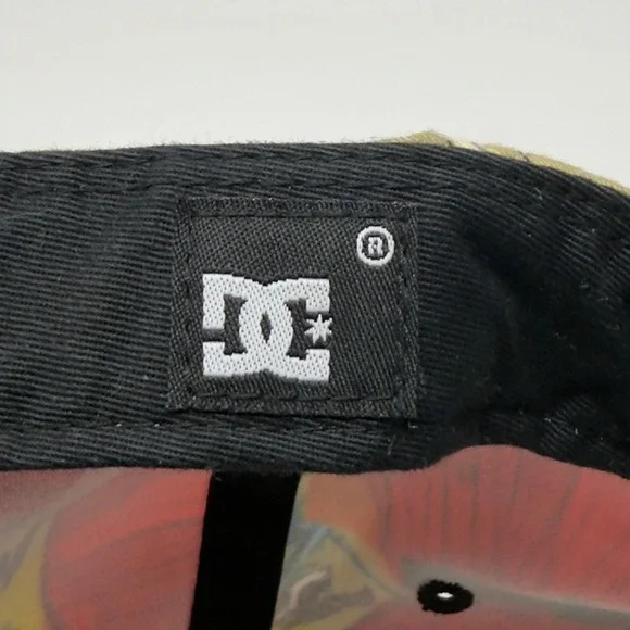 DC Shoes Graphic Print Baseball Cap Snapback Hip Hop Skate Style Multi Color - Picture 8 of 8
